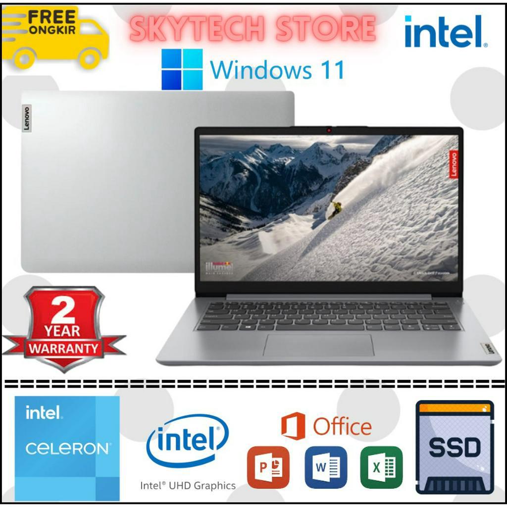 Lenovo Ideapad Slim 1 Intel Celeron N4020 Ram16Gb Ssd256Gb 14HD Windows 11 &amp; Ohs 2021 Original