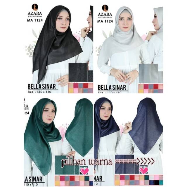 Jilbab Segi Empat Glowing Bella Sinar by AZARA