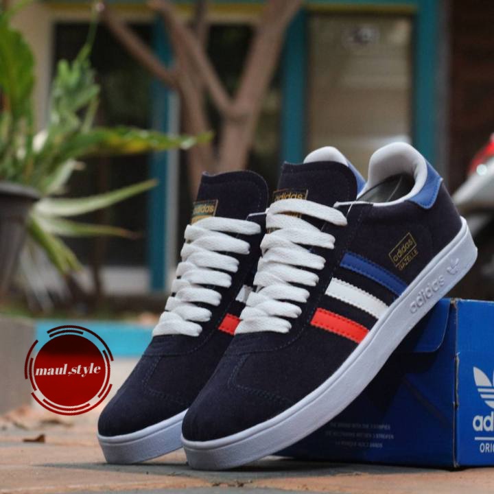 sepatu cowok / sepatu adidas pria / adidas gazelle / sepatu pria casual / sepatu adidas gazelle Navy