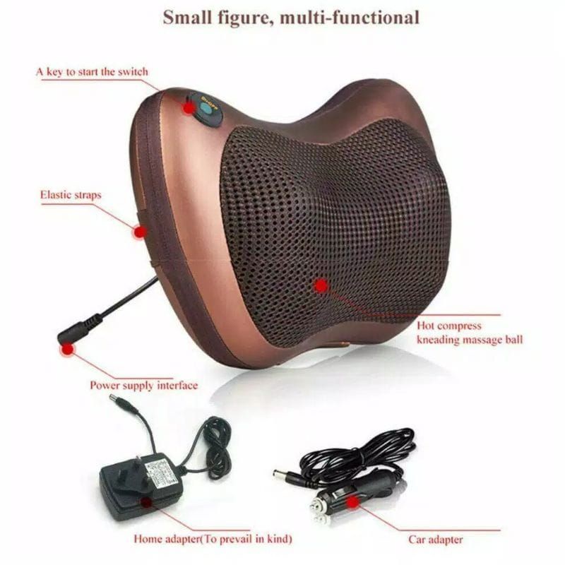 Bantal Pijat Massage Pillow Portable Car and Home-Bantal Pijat Elektrik Sppeds 8 Bola Type 8028