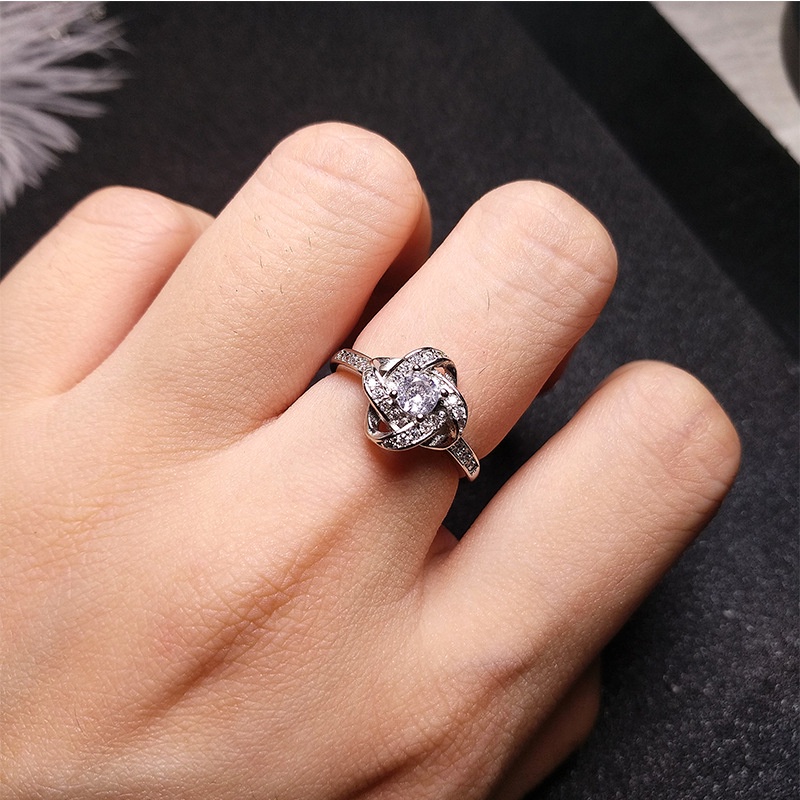 Cincin Zircon Berlian Gaya Korea Untuk Wanita