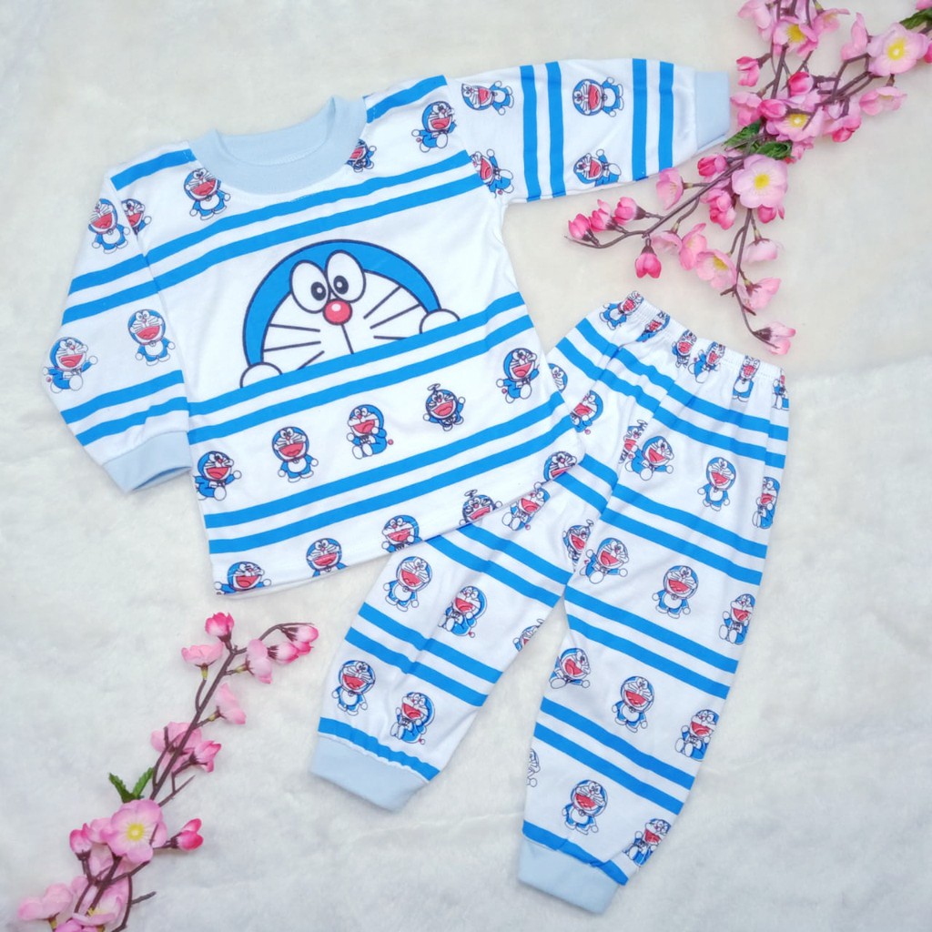 COD Bayar Ditempat Baju Piyama Anak karakter Doraemon Baby Alicia