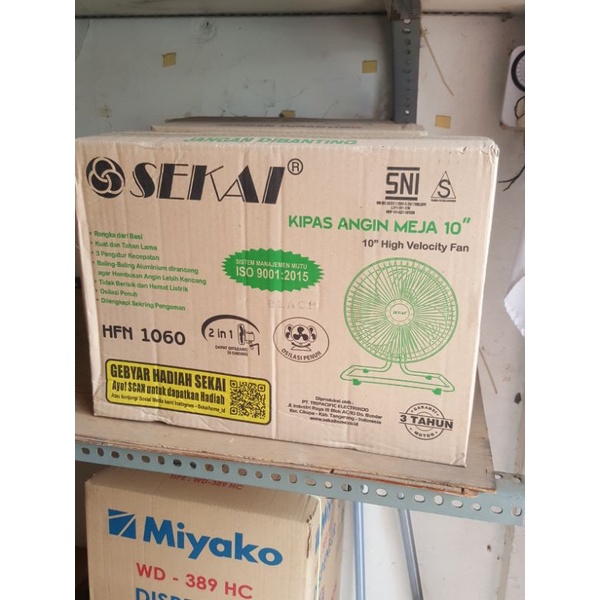 sekai hfn 1060 kipas angin sekai 10inch