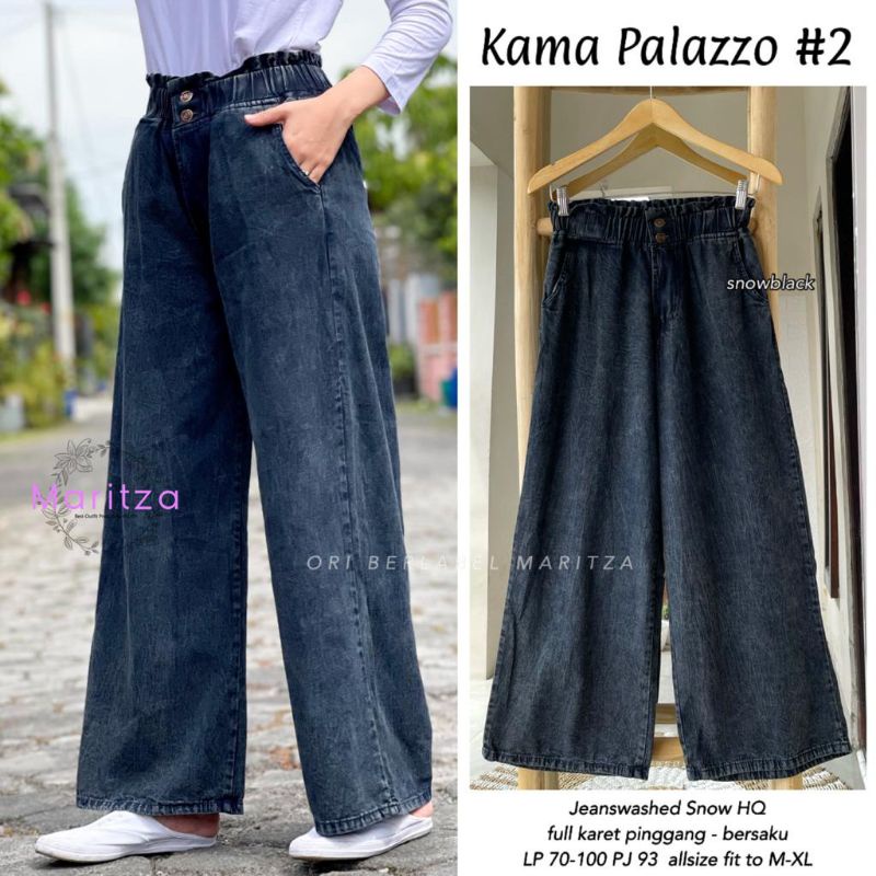 KAMA PALAZZO #2 BY MARITZA (CELANA PALAZZO MUSLIMAH) kulot jeans wanita modern