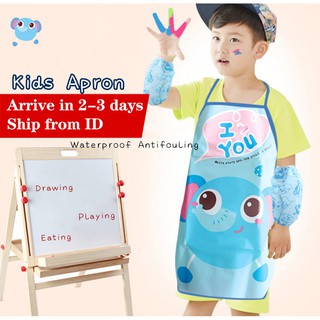 Anak Kartun Manset Apron Tahan Air tahan Noda Anak-anak Dapur Playset