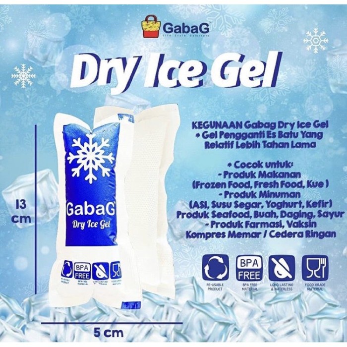 GABAG Dry Ice Gel Thermafreeze Ice Gel Per Lembar Isi 12 Pcs