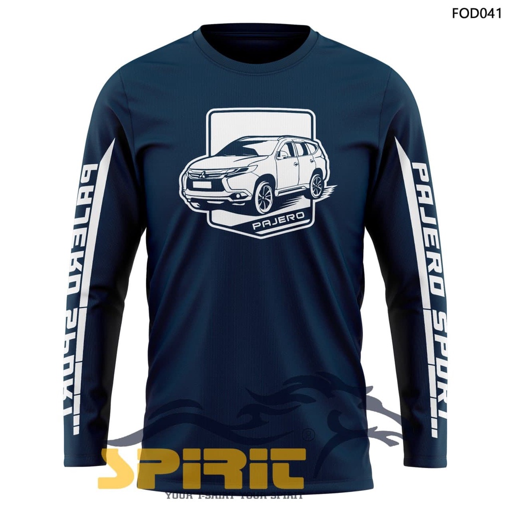 Kaos Pajero Sport Mitsubishi Indonesia Baju Mobil Pajero Lengan Panjang T-Shirt Original Otomotif