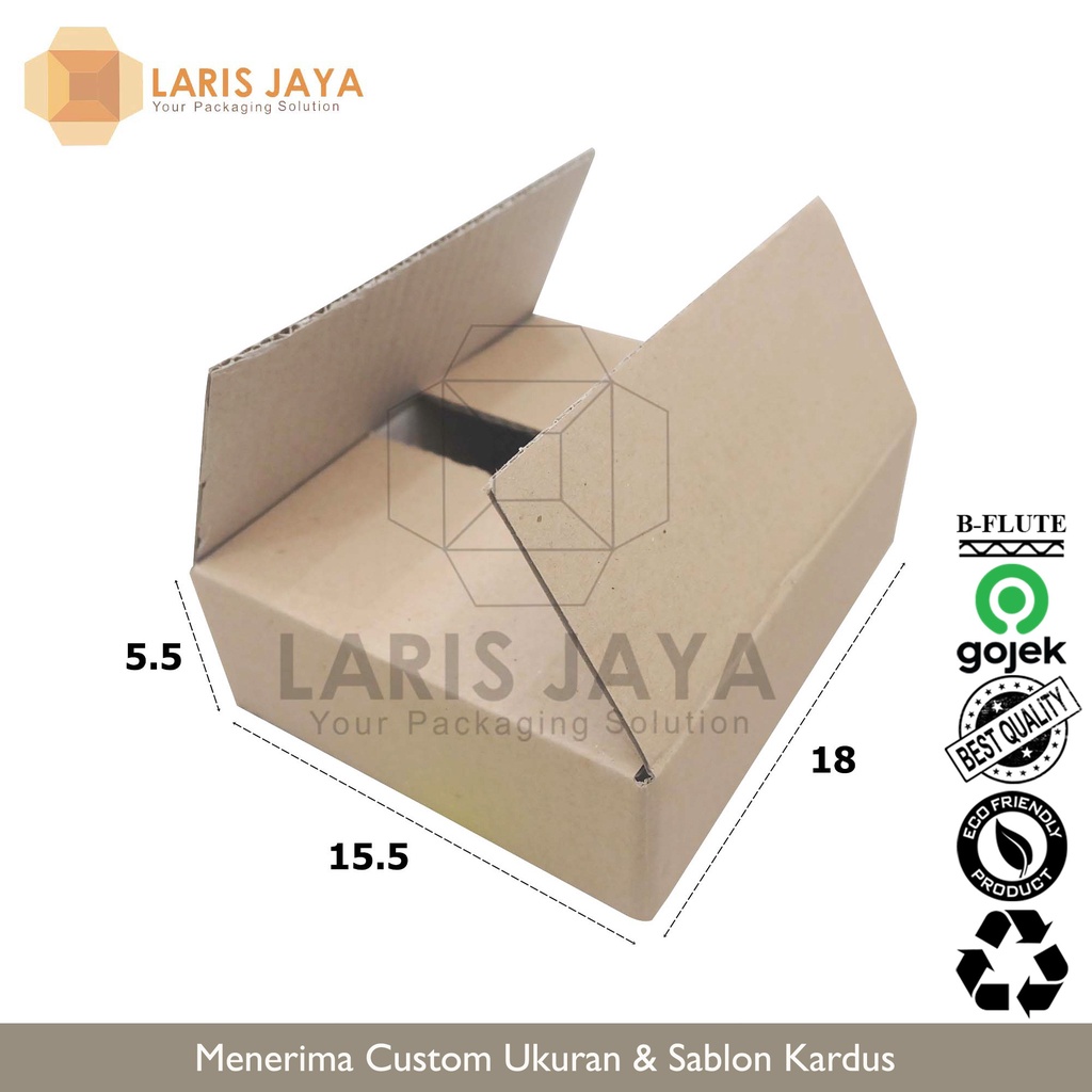 

Kardus | Box | Karton | Kotak Packing - 18 x 15,5 x 5,5 cm ( Kardus 18 x 15.5 x 5.5 cm )