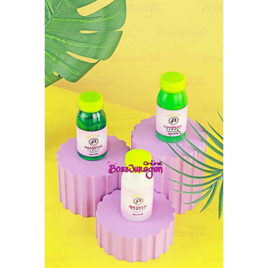 (BOSS) (PAKET 3IN1) Paket Shampoo Pelurus Rambut  3in1 Bpom/ Sampo Pelurus Rambut 3in1 Bpom - KUNTZE