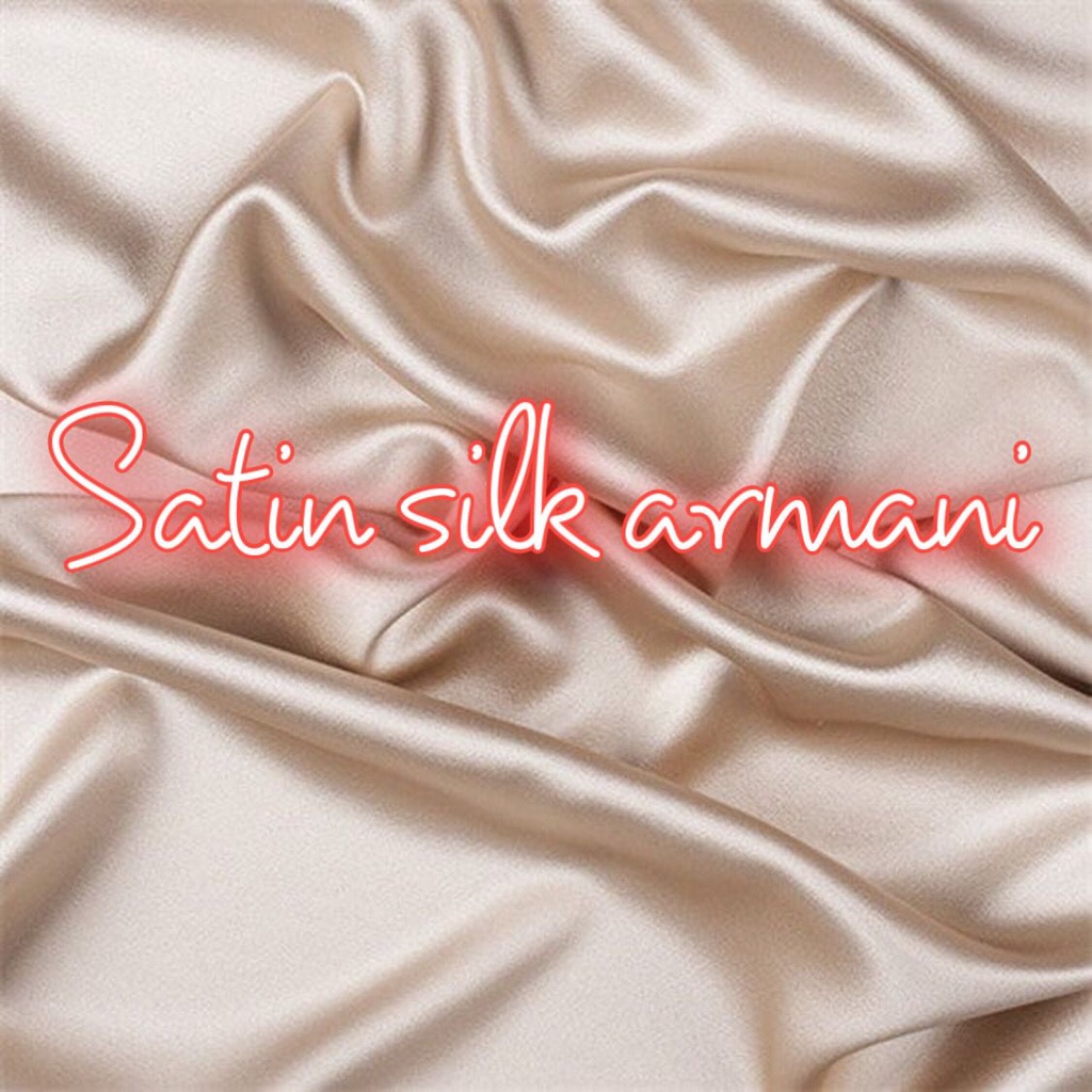 Multi Kain satin armani silk stretch armany silky saten bridesmaid nikah kawinan