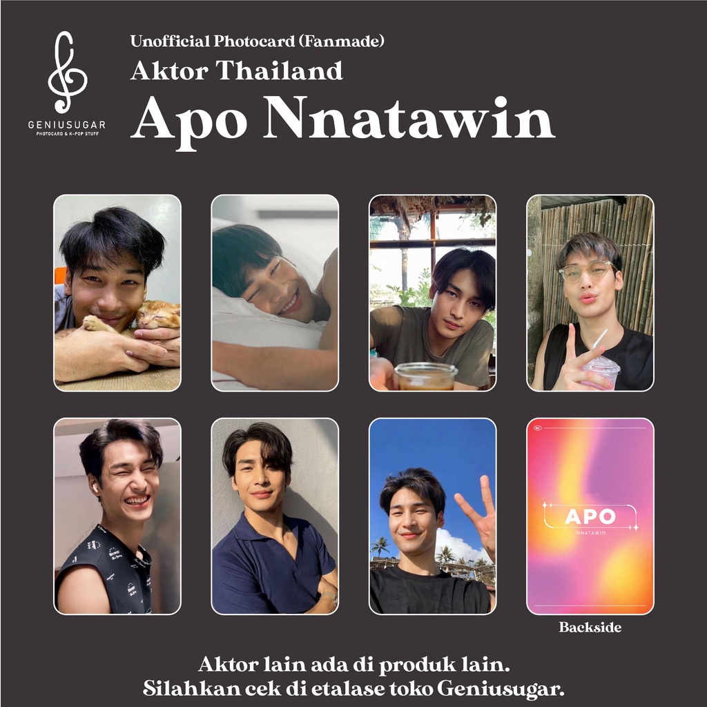 [AKTOR THAILAND] PHOTOCARD APO NNATAWIN FANMADE