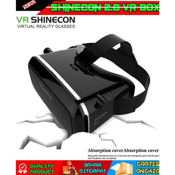 Virtual Box Shinecon 3D Glasses VR Cardboard VR Box 3.0 For SmartPhone - VR Shinecon