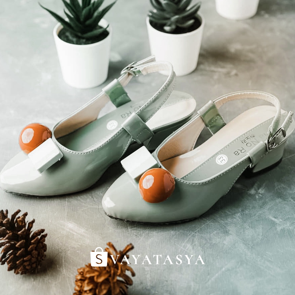 Vayatasya Ha No Ra | Sphere luster Slip On Tali Anak Perempuan | Sandal Sepatu Modern Futuristic