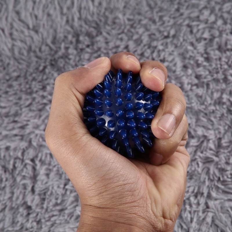 Bola Pijat PVC Spiky Massage Ball Sport FItness 7.5cm - Blue