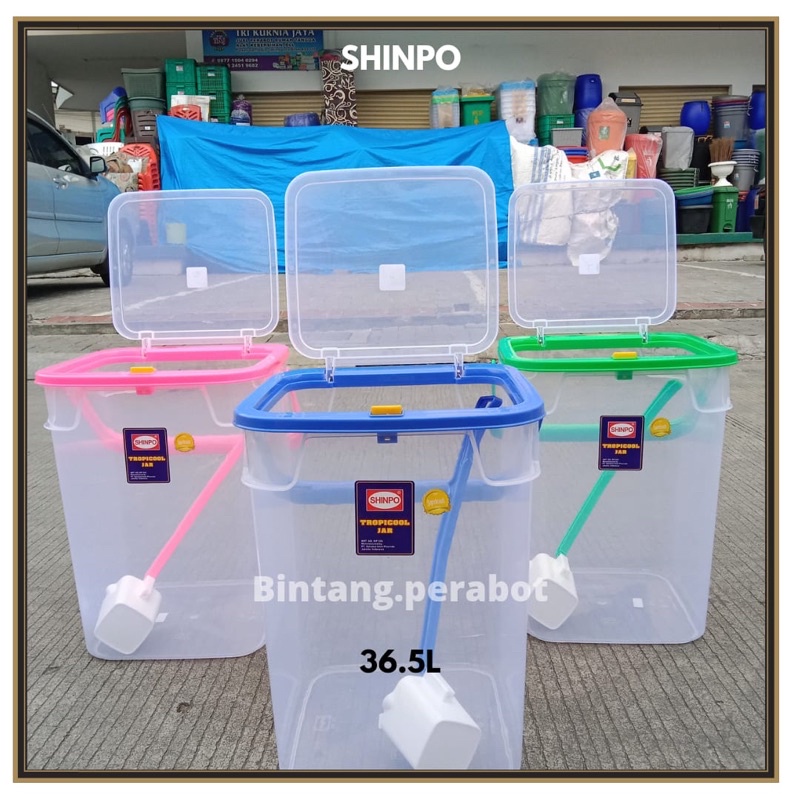 SHINPO - Toples Es Buah Gayung 36.5 Liter / Aquarium Es Kelapa / Tempat Air / Toples Es Buah Shinpo 