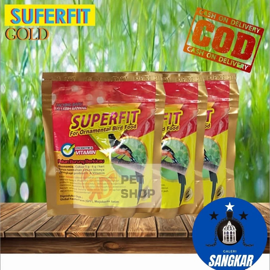 PAKAN BURUNG VOER PUR SUPERFIT GOLD PROTEIN TINGGI UNTUK BURUNG MURAI KACER CUCAK CIBLEK ANIS