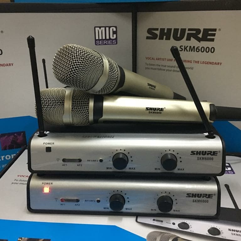 MIC WIRELESS SHURE SKM6000 MIC WIRELESS SHURE SKM 6000 MIC WIRELESS 2 MIC PEGANG