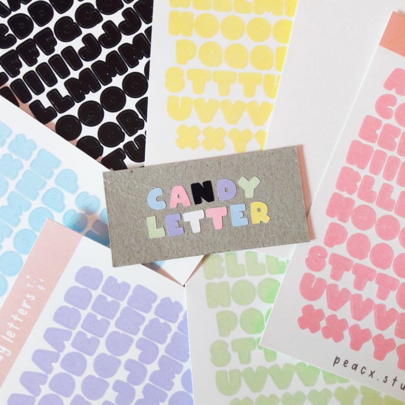 

Candy Letter Sticker Sheet by peacx.studio