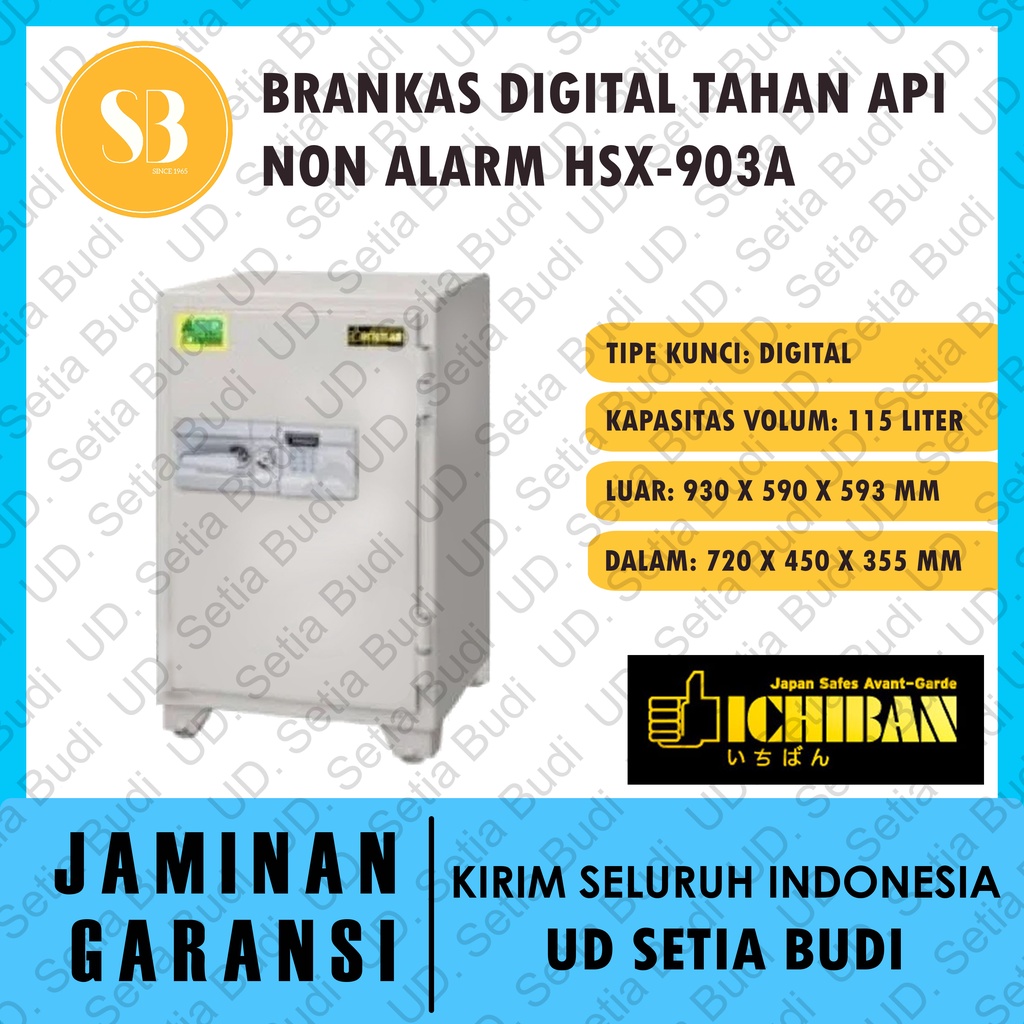 Brankas Ichiban Digital Tahan Api Non-Alarm HSX-903A