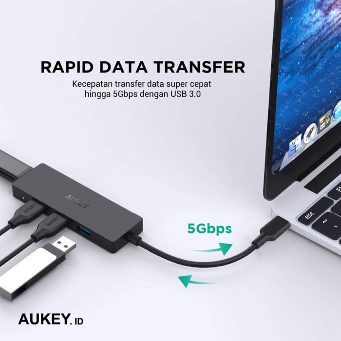 Aukey Type C Hub Unity Slim 4 Port USB 3.0 - 500580 / 501756 - CB-C64