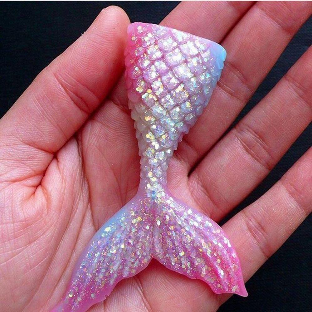 Solighter Mermaid Cetakan Silikon DIY Coklat Membuat Kue Kering Fondant Permen Clay Sugar Craft Baking Tool