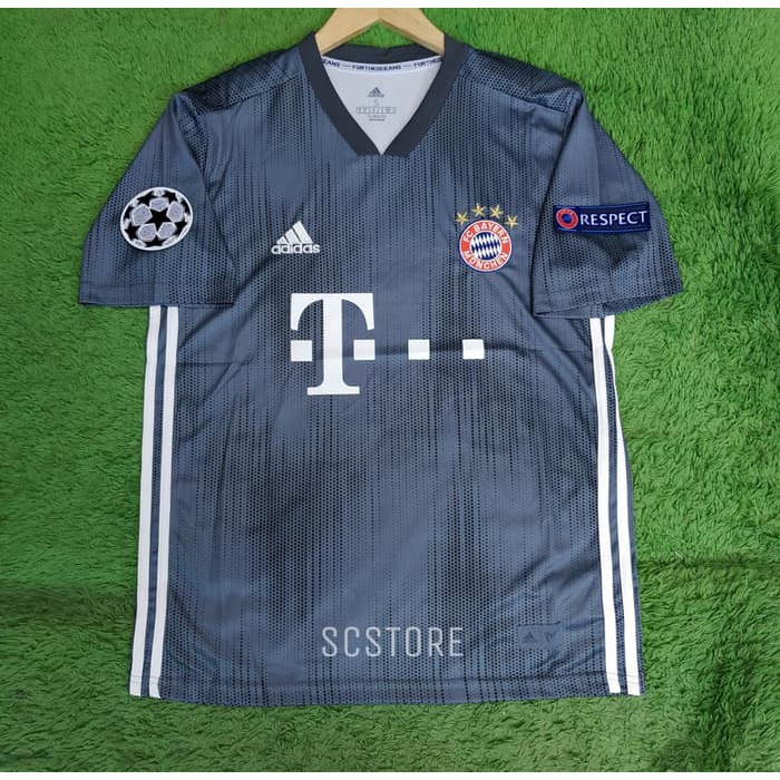 Jersey Bayern Munchen 3rd Full Patch Ucl 2018 2019 18 19 Grade Ori Shopee Indonesia