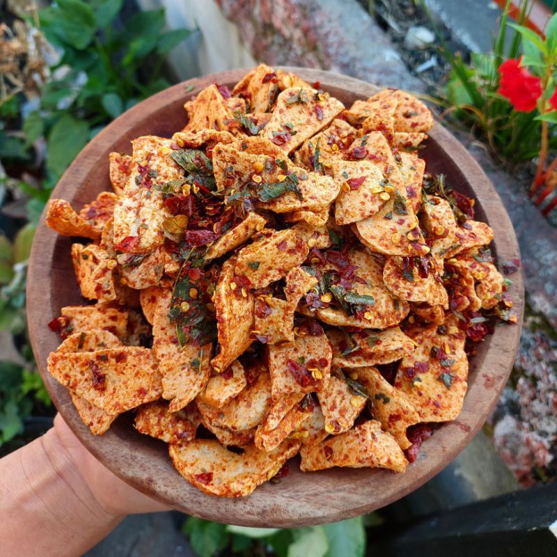 

Basreng Gepeng/Basreng Bulat 50gr Cemilan Pedas Rempah Daun Jeruk Bandung