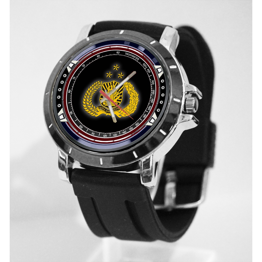 Fikastore - Jam Tangan Model Rubber Pria Motif POLISI