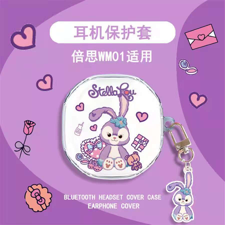 Baseus WM01 Soft Case TPU Transparan Anti Jatuh Motif Kartun Lucu Cover Proteksi Earphone Bluetooth