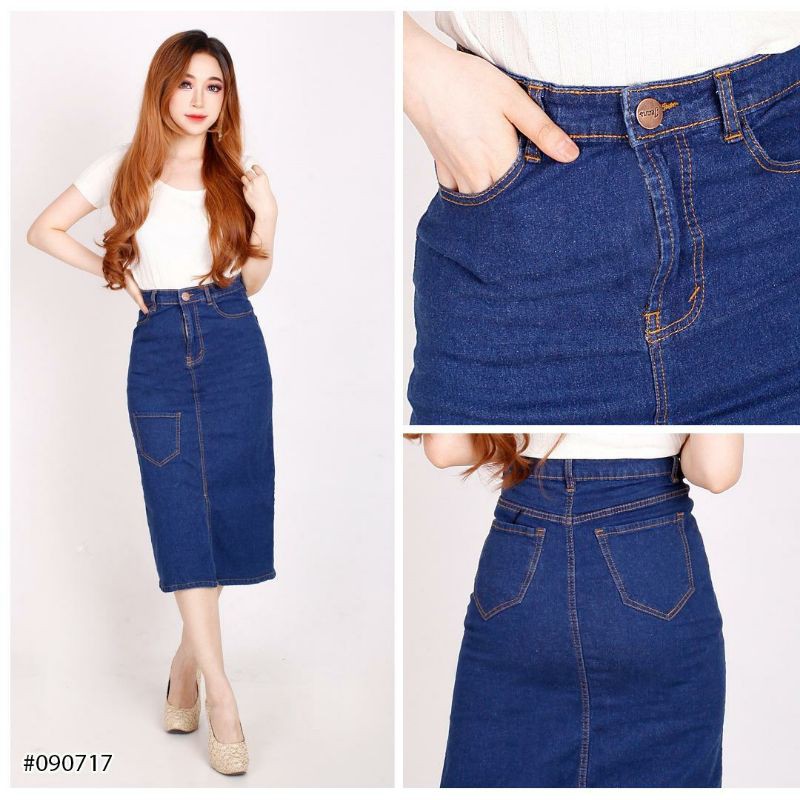 Rok jeans skirt wanita Rok Jeans Wanita Denim Jeans Modis