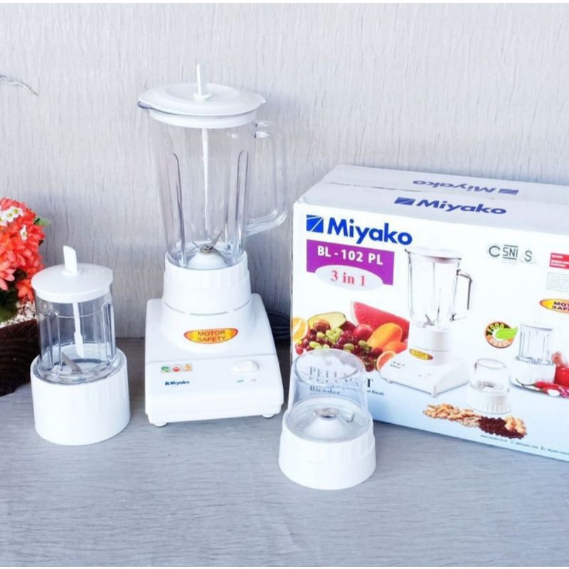 Miyako BL-102 PL / Blender 3in1 / Pelumat / Penggiling Kering dan Basah