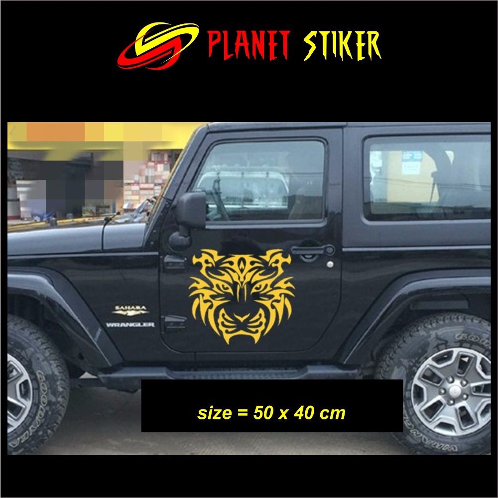 CUTTING STICKER STIKER MOBIL TIGER TRIBAL KEREN ESCUDO FEROZA JEEP KATANA PAJRO ALL MOBIL MURAH KUA Shopee Indonesia