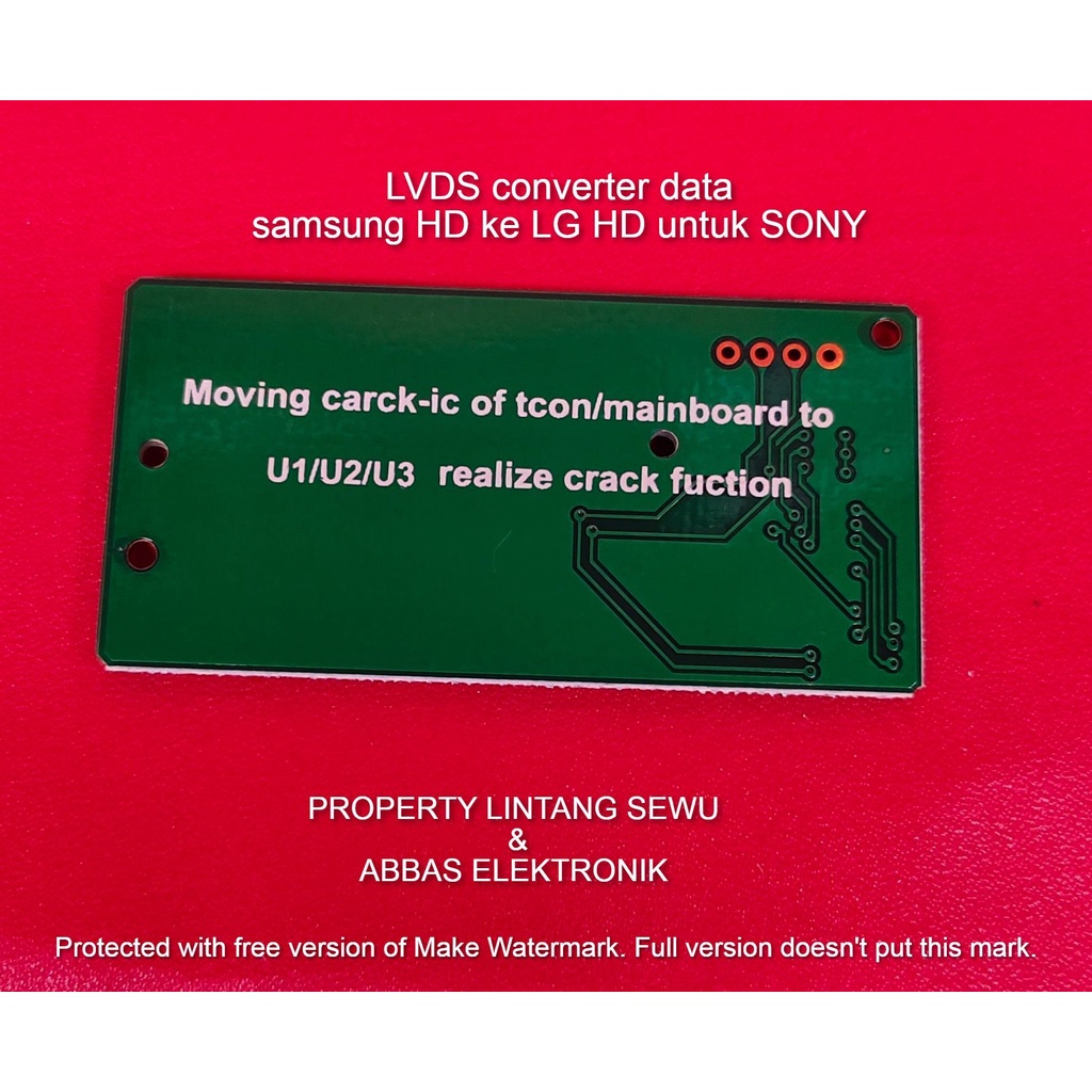 LVDS converter data samsung HD ke LG HD untuk sony