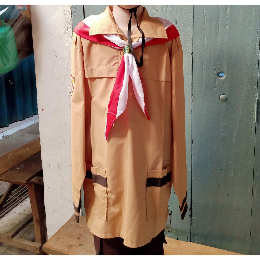 Baju Pramuka Tangan Panjang Muslim Cewek dan Cowok