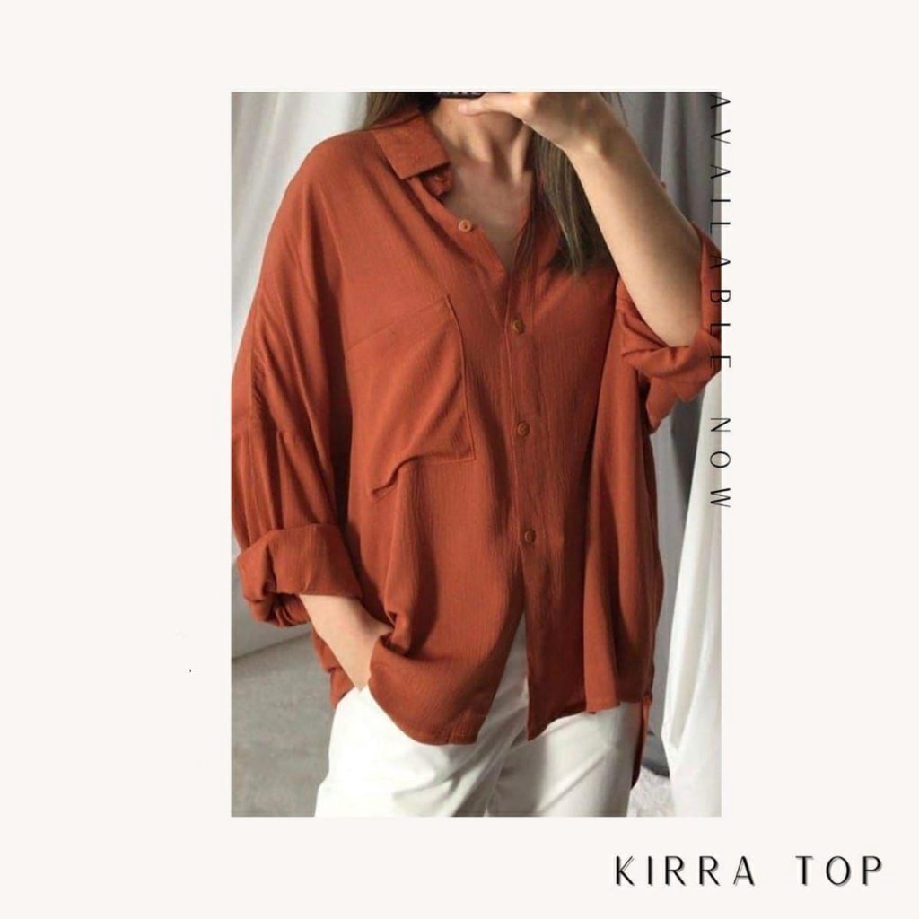 BEFAST - ZFS OOTD Wanita Kemeja TIHANI / KIRRA SHIRT RAYON DIAMOND OVERSIZE / Pakaian Kemeja Kerja Formal / Fashion Wanita Casual / Kemeja Polos Keluaran Terbaru / OOTD Remaja Wanita Kekiniaan / Kemeja Terlaris