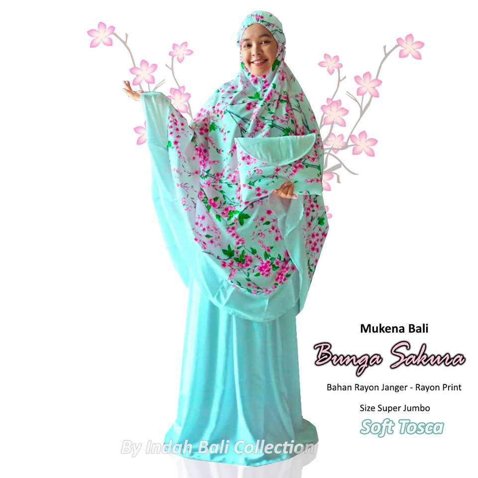 Mukena Bali Motif Sakura super jumbo