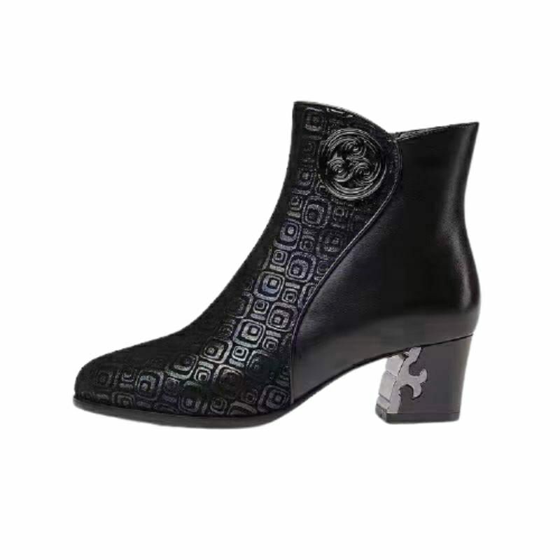 Diskon (ATM) ANKLE BOOTS IMPORT B57 SEPATU HEELED ALA KOREA WANITA RESTOK PAINTED ZARA WINTER