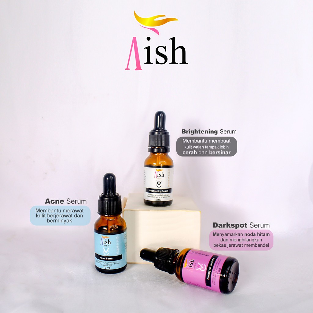 AISH Serum KOREA - ORIGINAL 100% BPOM BRIGHTENING | ACNE | DARKSPOT