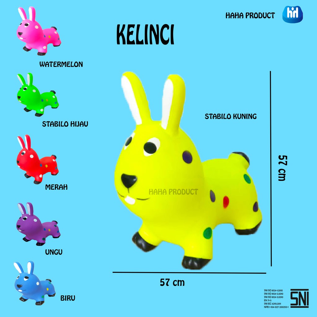 Jumping Musik Kelinci / Mainan Tunggang Kelinci / Kelinci Karet