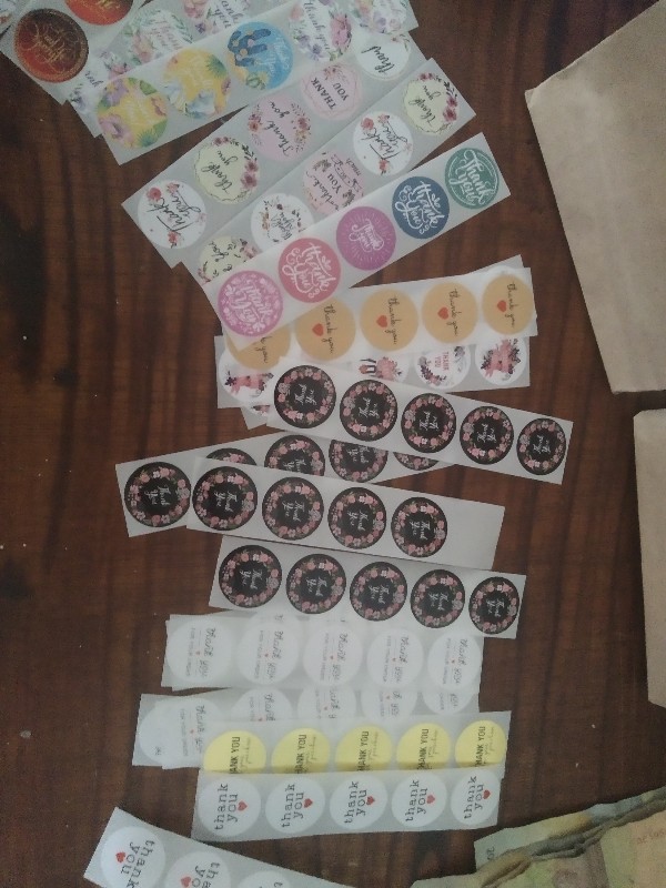 Stiker Sticker Thank You Segel Kemasan Baking Tools Decoration Packaging Kue Seal Sealer Kraft