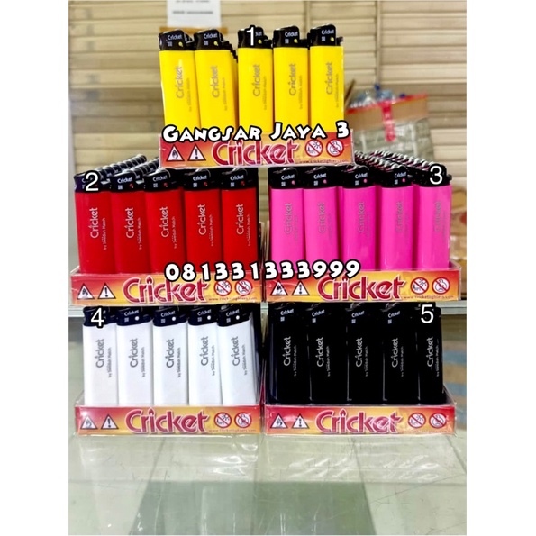 korek cricket polos Hitam 50pc