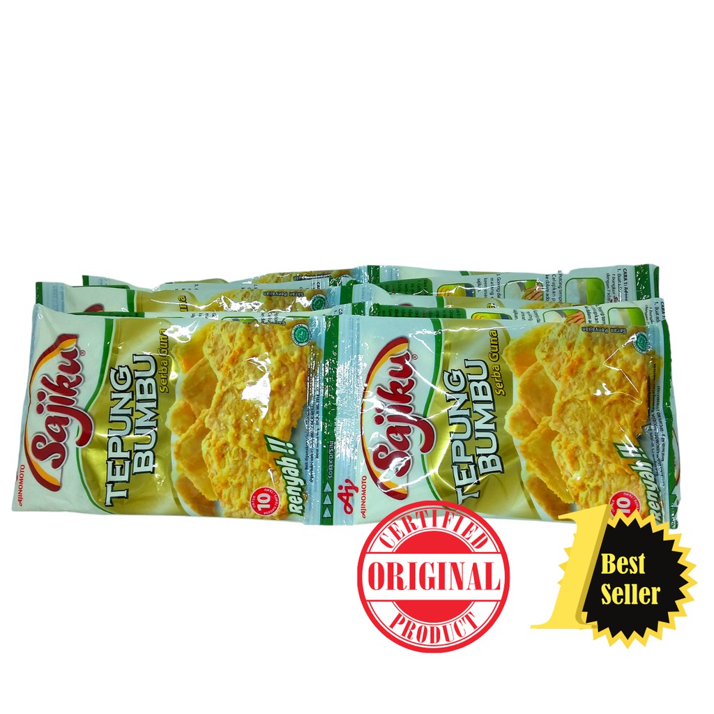 

Sajiku tepung bumbu serbaguna 40 g 1 renteng isi 10pcs