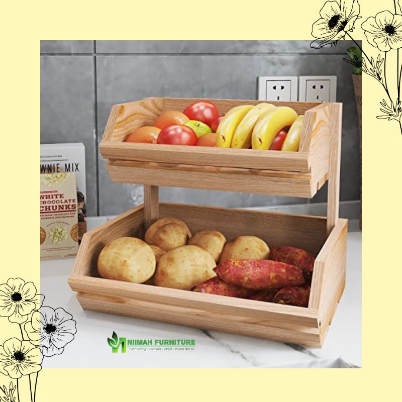 Rak Buah Minimalis Kayu Jati Belanda
