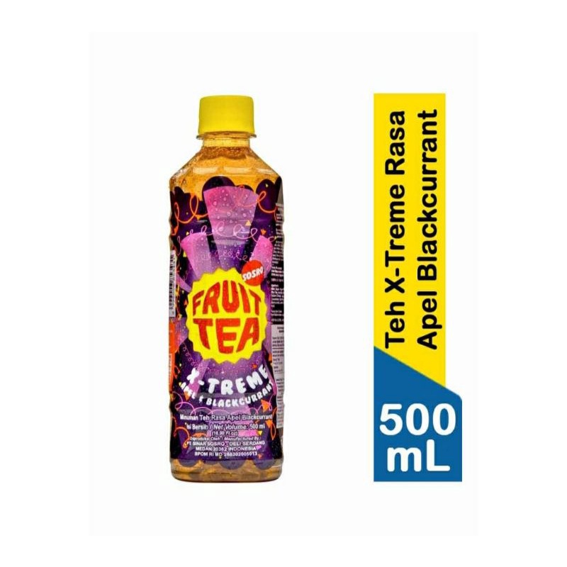 Sosro Fruit Tea X-Treme Apel-Blackcurrant500MI