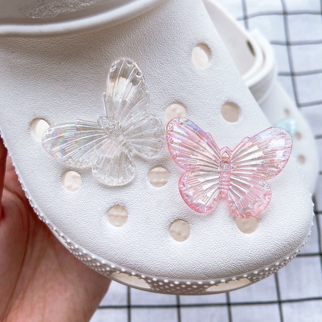 Charms Butterfly Suit Crocs Jibz Untuk Aksesoris Dekorasi Sepatu Wanita