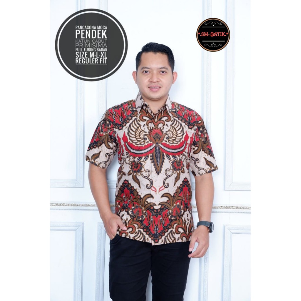 PANCASONA MOCA SM BAJU KEMEJA BATIK SOLO PRIA LENGAN PENDEK PANJANG LAPIS FURING ATASAN BATIK PREMIUM MODERN KATUN HALUS GURDO IJO NAGA ABU BINTARA BRAMANTYA WISAKA KUNING SUKET SEGORO PEKSI KUNING NARAYA IJO PEKSI WIBOWO LESMANA HITAM PARANG TRUNTUM KLA