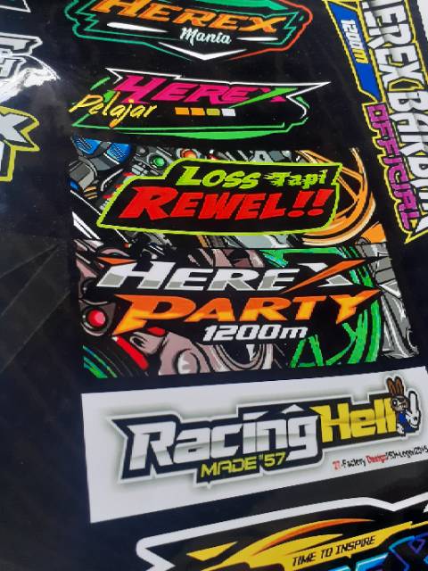 STICKER FULL HEREX RACING TIGER MP MOTOR CB STICKER GL STIKER MEGAPRO DRAG BIKE RACINGHELL