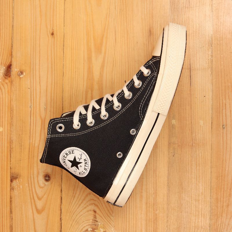 Sepatu converse 70s TINGGI GLOSSY HITAM PUTIH premium