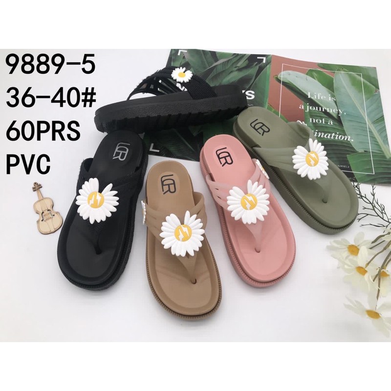 Sandal Japit Bunga Daisy Import LCR 9889-5 dan Morego 1605-6