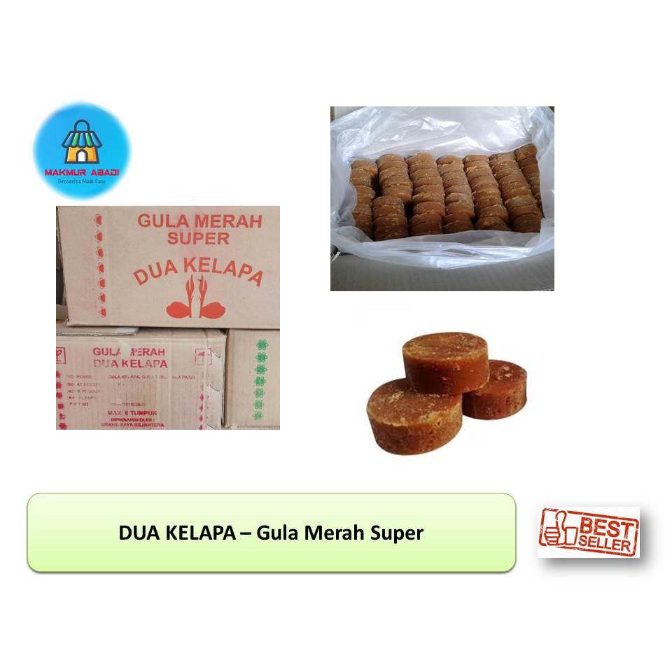 

Gula Merah Super DUA KELAPA 1 Kg || Makmur Abadi Official Store